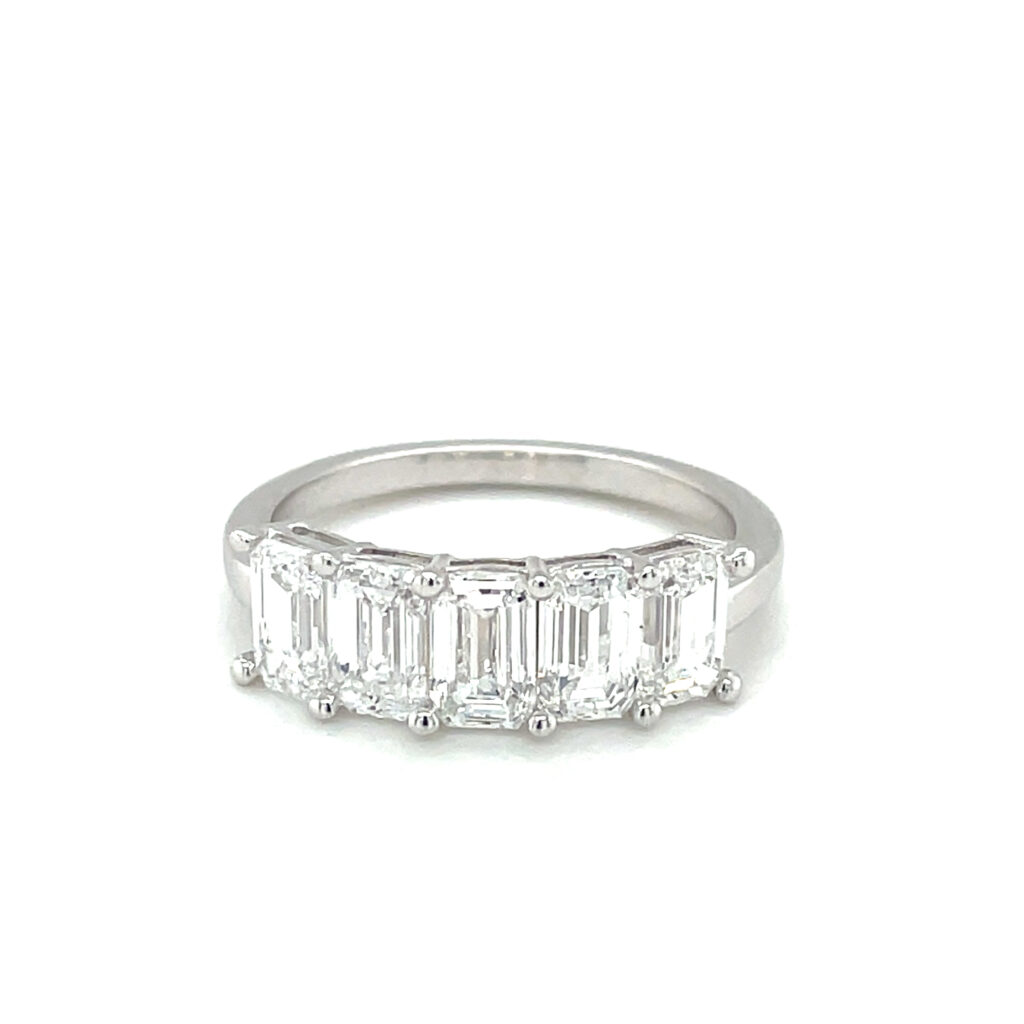 Emerald Cut Diamond Band