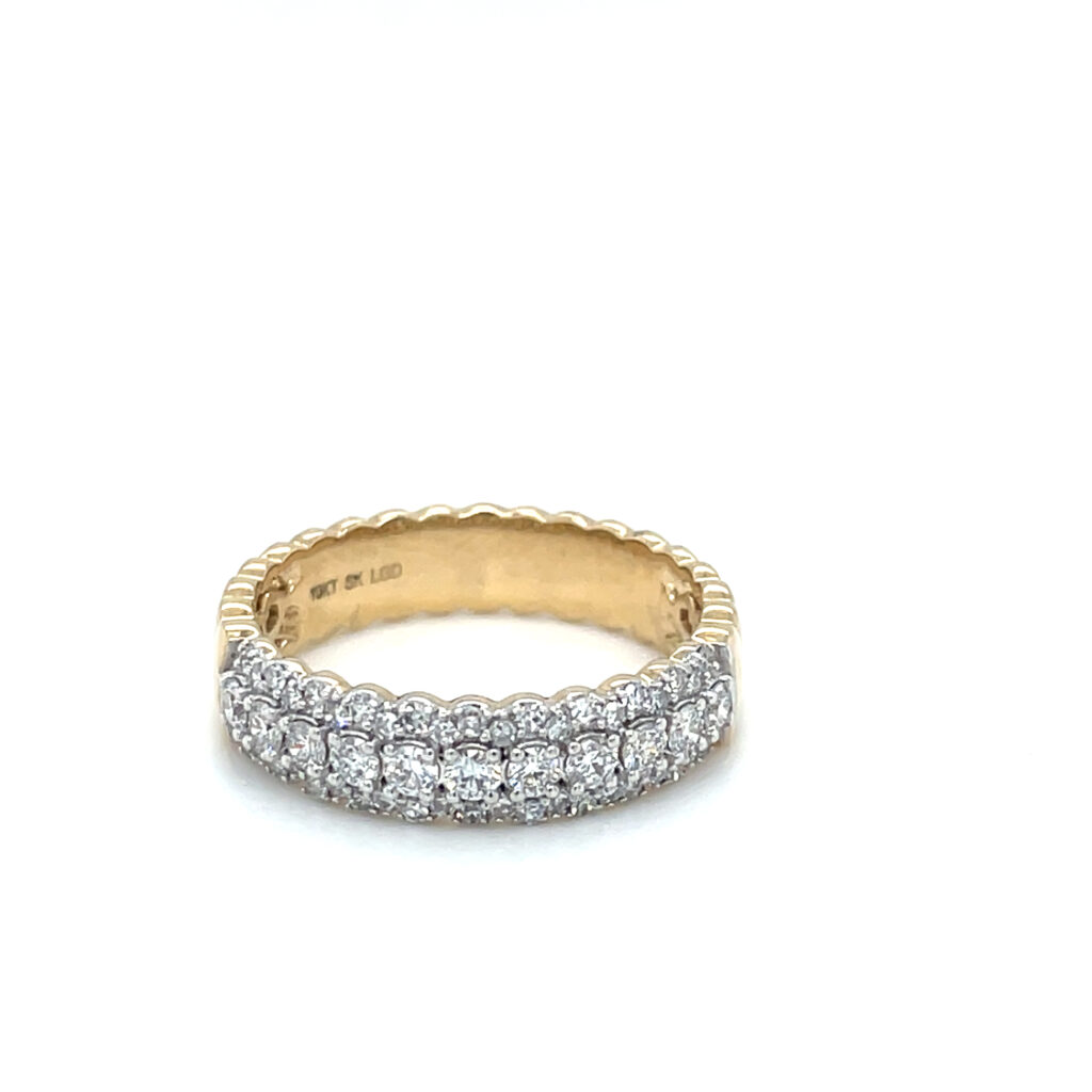 Three Row Diamond Band