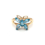 Blue Topaz Butterfly Ring thumbnail 1
