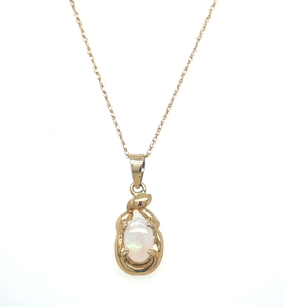 Opal & Diamond Pendant