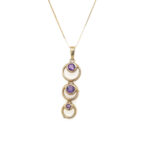Three Stone Amethyst Pendant thumbnail 1