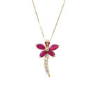 Ruby Dragonfly Pendant thumbnail 1