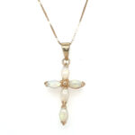 Opal Cross Pendant thumbnail 1