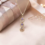 Three Stone Amethyst Pendant thumbnail 2