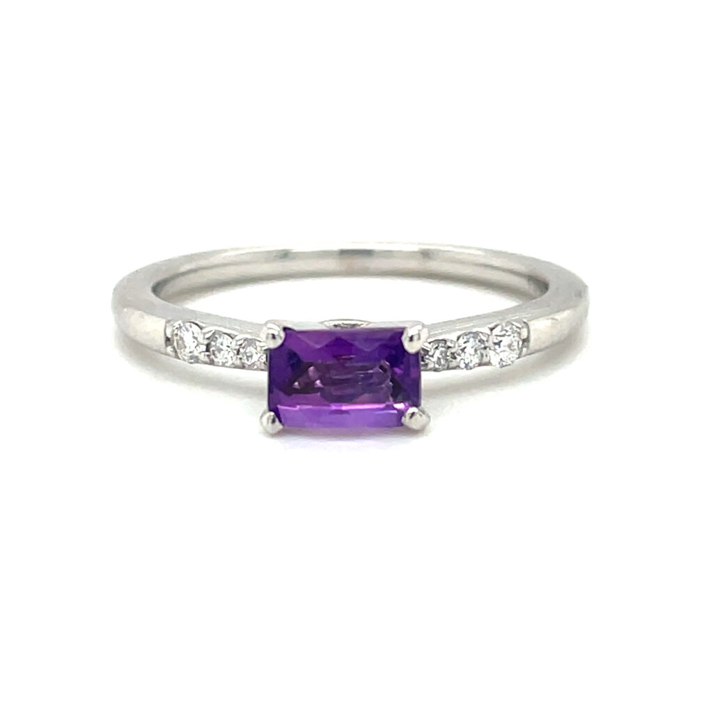 Amethyst & Diamond Ring