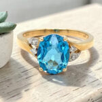 Blue Topaz & Diamond Ring thumbnail 2