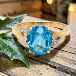 Blue Topaz & Diamond Ring thumbnail 3