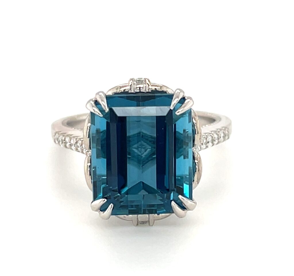 Custom Blue Topaz Ring