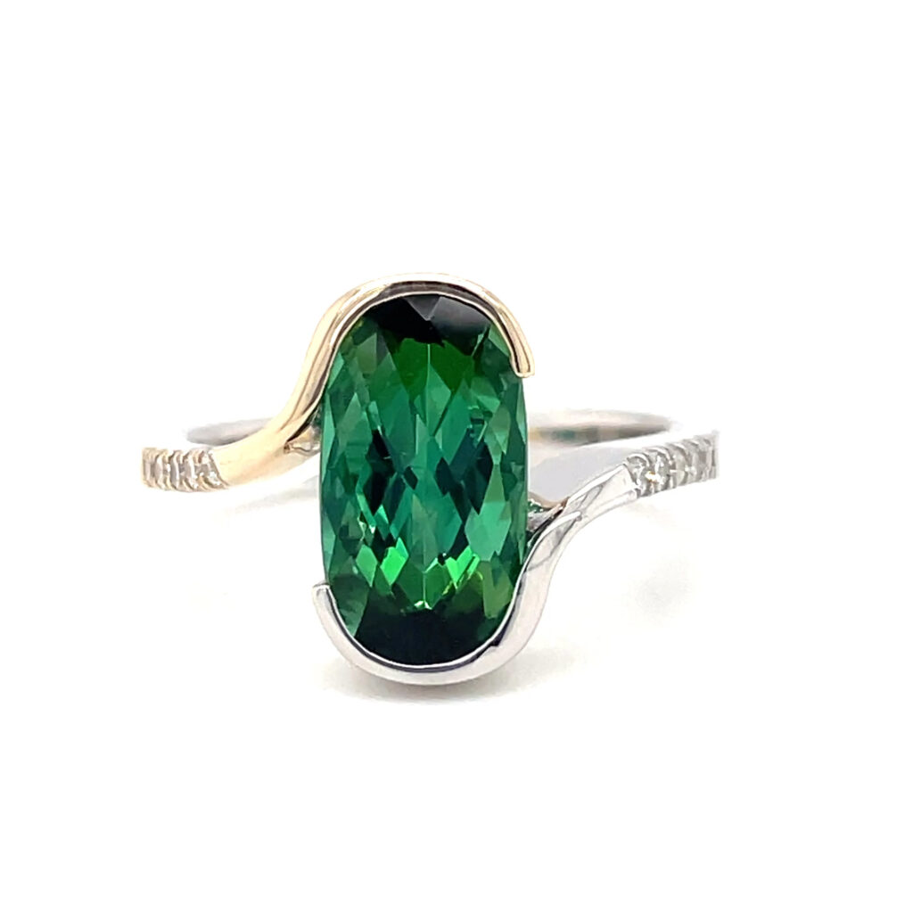 Custom Green Tourmaline Ring