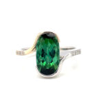 Custom Green Tourmaline Ring thumbnail 1