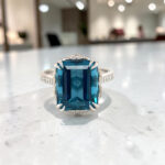 Custom Blue Topaz Ring thumbnail 2