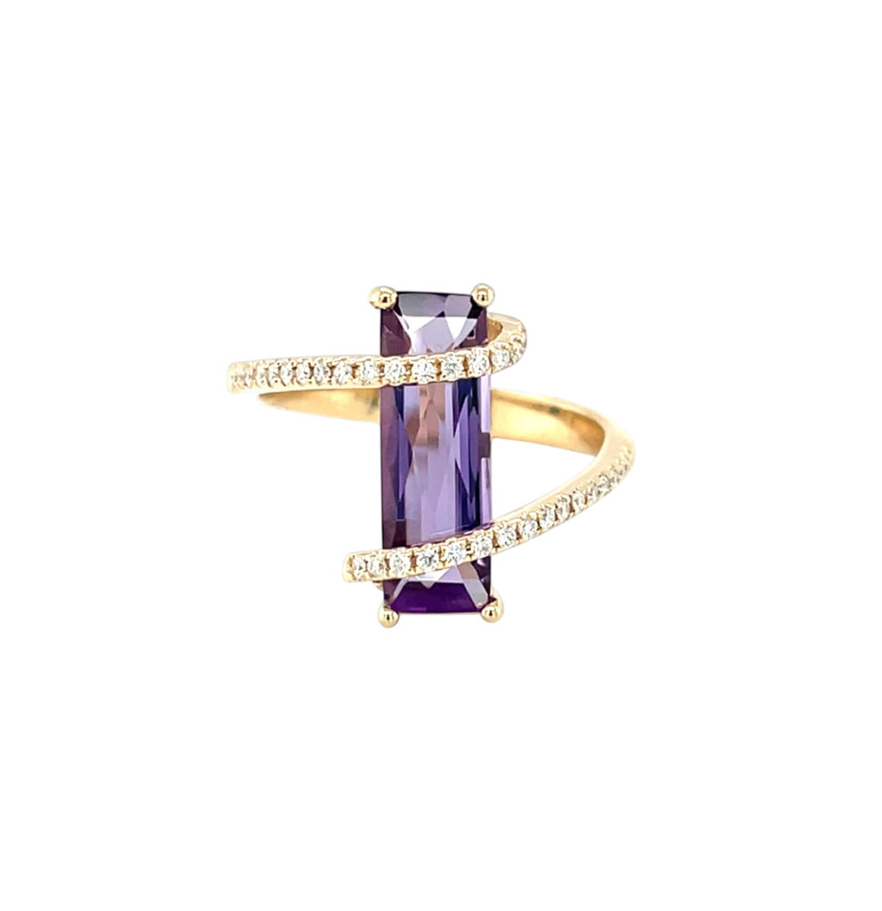 Amethyst Bypass Ring