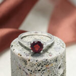 Garnet & Diamond Ring thumbnail 2