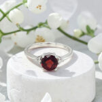 Garnet & Diamond Ring thumbnail 3