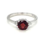 Garnet & Diamond Ring thumbnail 1