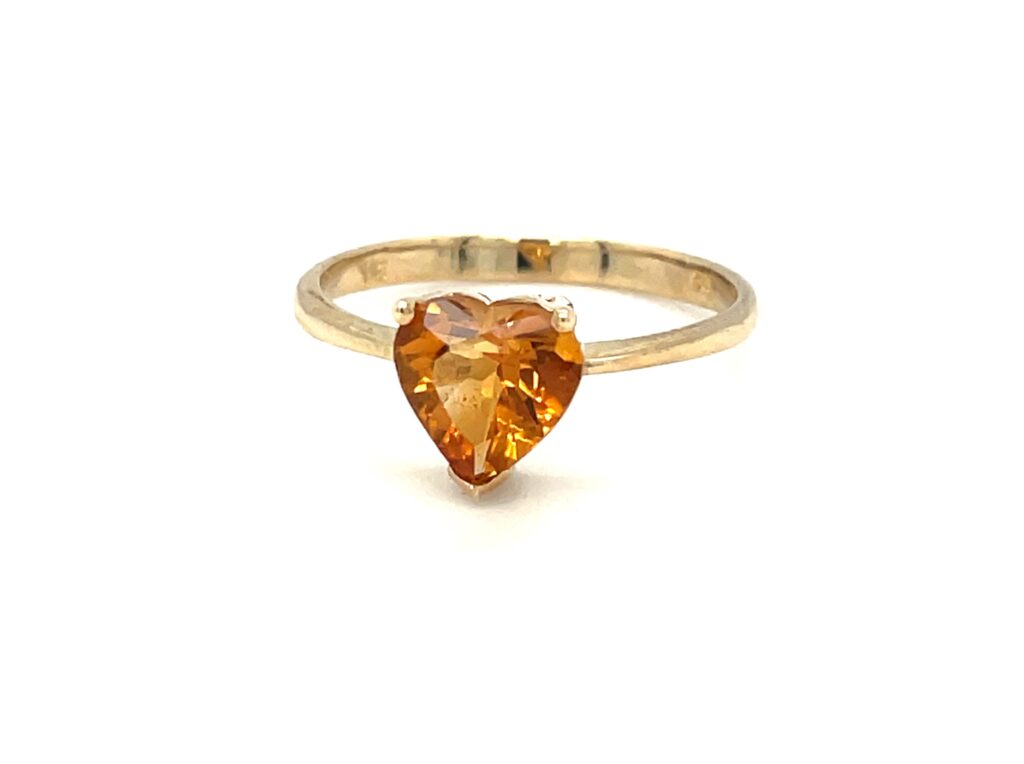 Heart Shape Citrine RIng