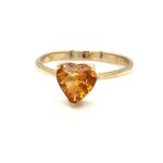 Heart Shape Citrine RIng thumbnail 1