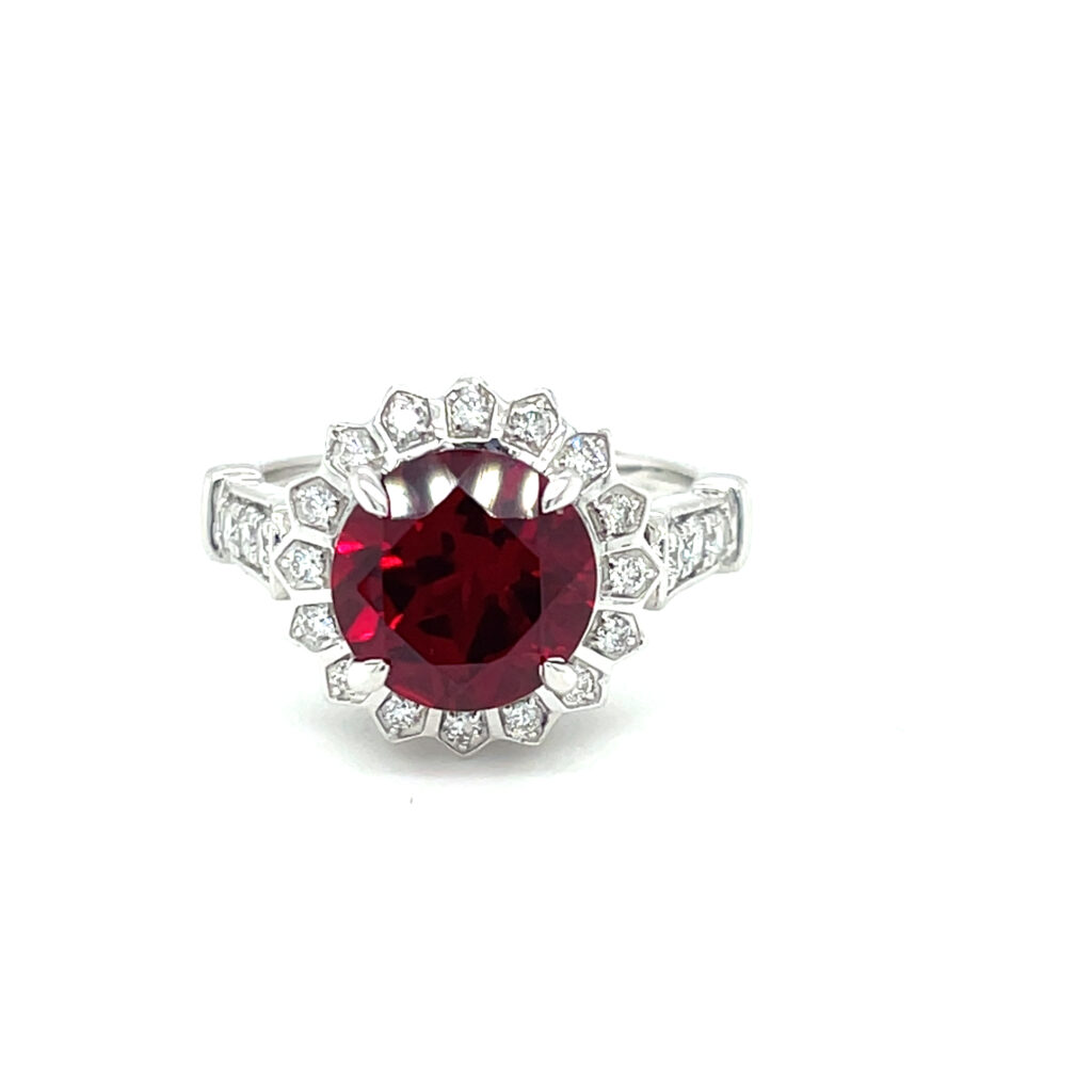 Lab Grown Ruby & Diamond Ring