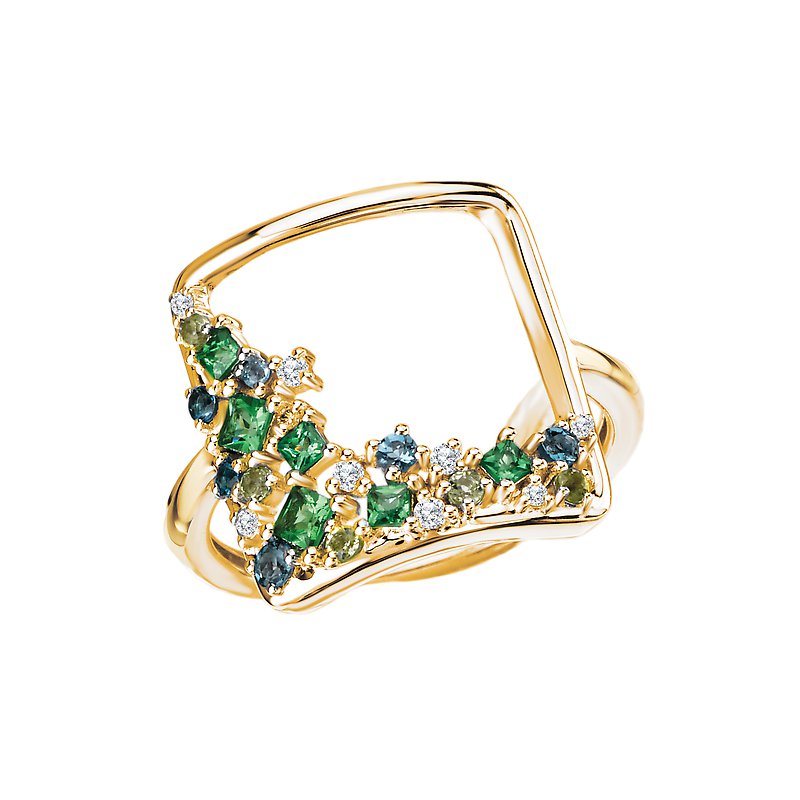 Open Frame Multicolor Ring