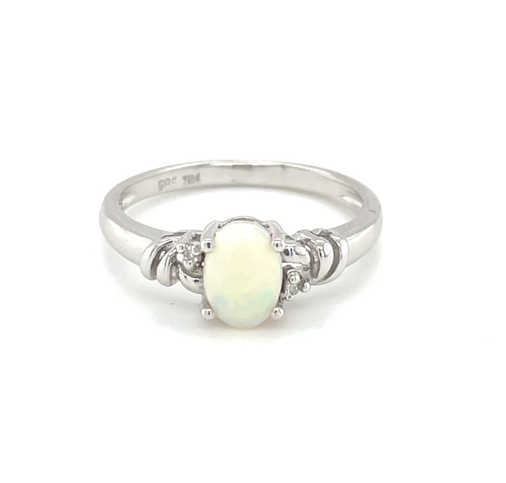 Opal & Diamond Ring