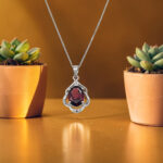 Garnet & Diamond Pendant thumbnail 3