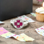 Ruby & Diamond Halo Ring thumbnail 2