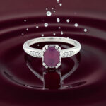 Emerald Cut Ruby & Diamond Ring thumbnail 2