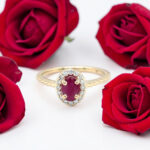 Ruby & Diamond Halo Ring thumbnail 2