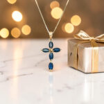 Sapphire Cross Pendant thumbnail 2