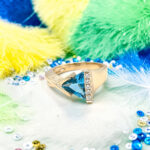 Triangle Blue Topaz Ring thumbnail 2