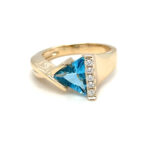 Triangle Blue Topaz Ring thumbnail 1