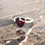Trillion Garnet & Diamond Ring thumbnail 3
