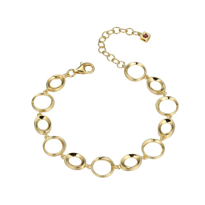 Gold Plated Circles Bracelet