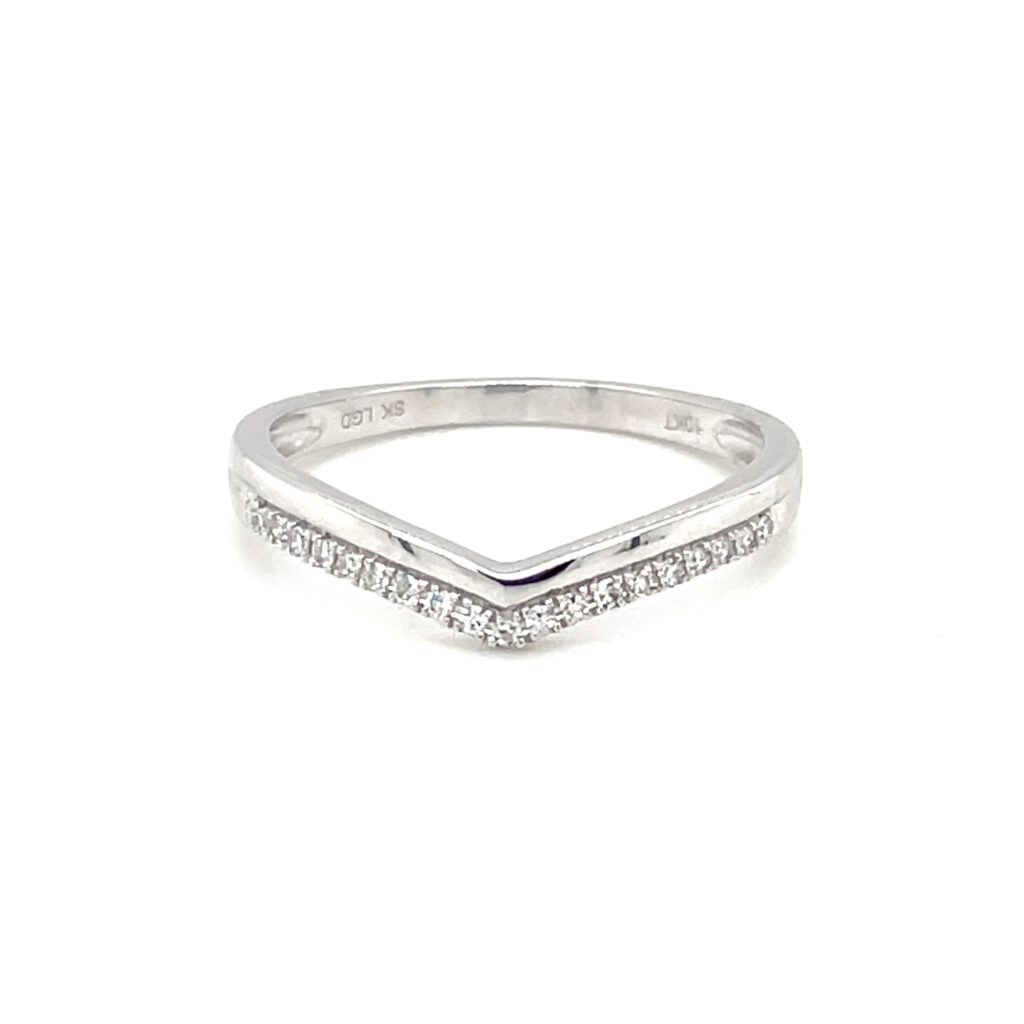 White Chevron Accented Band