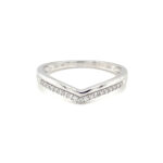 White Chevron Accented Band thumbnail 1