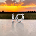 Small Double Hoop Elle Earrings thumbnail 2